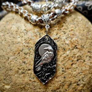 Full Moon Raven Pendant