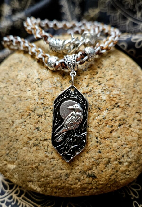 Full Moon Raven Pendant